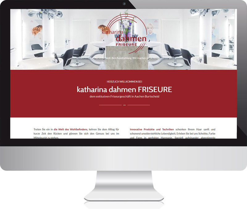 dahmen friseure aachen webdesign